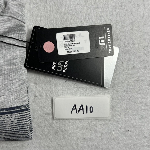 NEW 2022 Travis Mathew Make Camp Golf Polo Heather Light Gray Men’s Small NWT - Picture 6 of 6